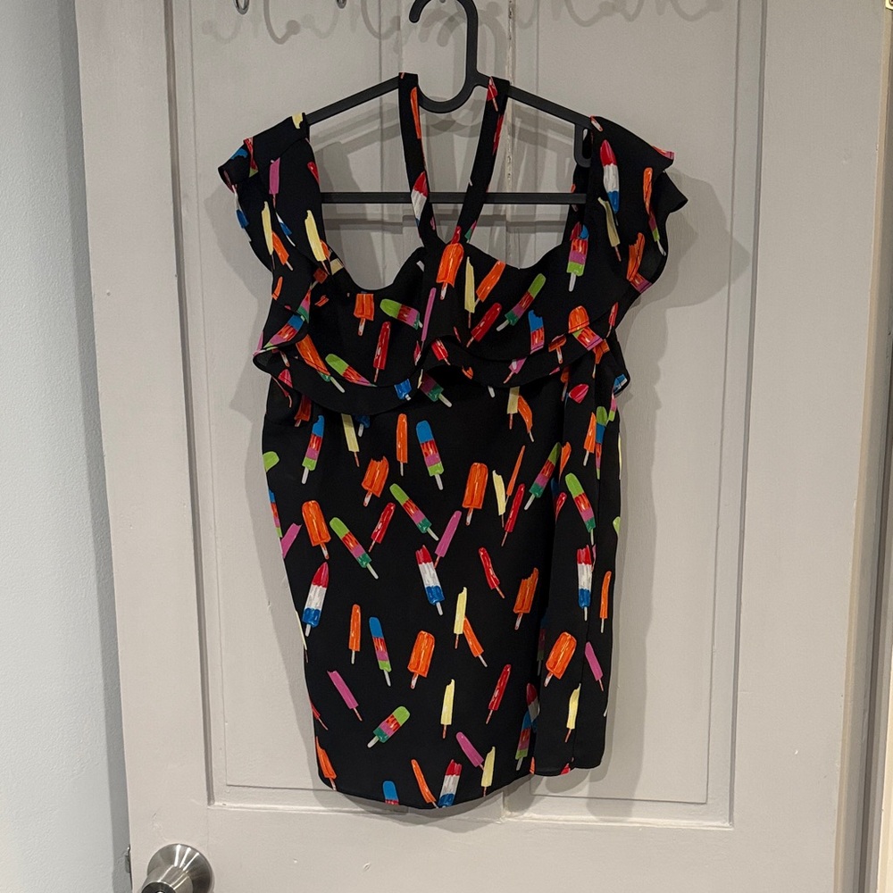 Colorful Popsicle Print Blouse